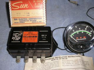Vintage Sun Rc - 85 Tach,  Tachometer 8 Cylinder