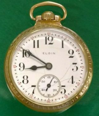 1928 Elgin 478 B.  W.  Raymond 16s 21j Railroad Pocket Watch