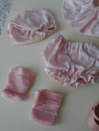 Vintage 1950 ' s Tagged Ginny Vogue Doll PINK BLOOMERS SOCKS SHOES 2