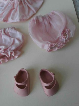 Vintage 1950 ' s Tagged Ginny Vogue Doll PINK BLOOMERS SOCKS SHOES 3