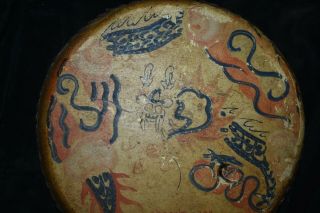 Orig $399 Nepal/tibet Shamans Ritual Drum 1900s12 " Prov