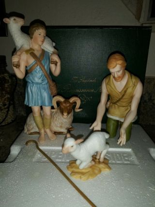 Vintage 1991 Lenox Christmas The Shepherds Renaissance Nativity Figurines