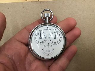Vintage Junghans Second Field Track Timer 10th Of Second Minute Stopwatch - C2