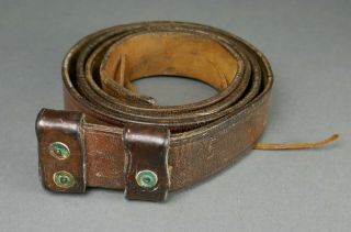Antique Wwi Dated 1916 British Lee - Enfield Smle Hgr Leather Rifle Sling