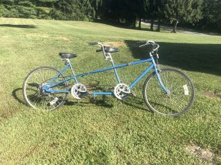 Vintage Columbia Twosome Tandem Bicycle For Two 26” Bike 5 Speed Blue