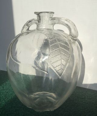 Vintage White House Apple Cider Vinegar Glass Bottle Pat Applied For Gallon 10 "