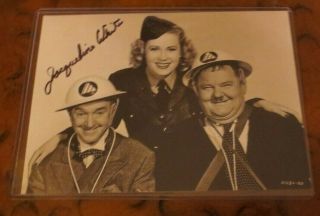 Jacqueline White Actress Signed Autographed Photo Laurel Hardy Air Raid Wardens
