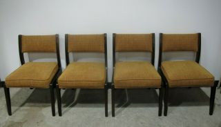 Set Four Harvey Probber Mid Century Modern Mahogany Dining Chairs Side