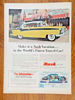 1956 Amc Rambler Nash Ambassador Country Club Ad Photographed In Disneyland