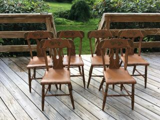 Antique Chairs In Paint,  Circa 1850
