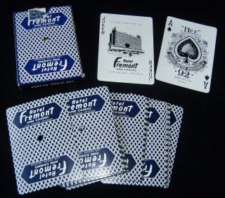 Vintage Hotel Fremont & Casino Las Vegas Casino Poker Playing Cards Bee No.  92