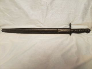 Ww1 Us M 1917 Bayonet By Winchester With First Type Leather Tab Scabbard And.