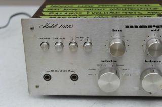 VTG Marantz Model 1060 Integrated Console Stereo Amplifier Audiophile READ JAPAN 2