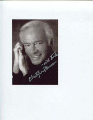 Christopher Plummer Disney Up The Sound Of Music Rare Signed Autograph Photo
