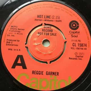 Northern Soul 45 Reggie Garner - Hot Line/ Blessed Be The Name - Uk Capitol Demo