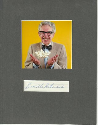 Orville Reddenbacher Signed Matted With Photo 8x10 Frame Size 12/19