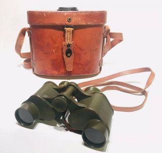 Us Marine Corps Ww I Bausch & Lomb 6x30 Binoculars & Leather Case,  Early Serial