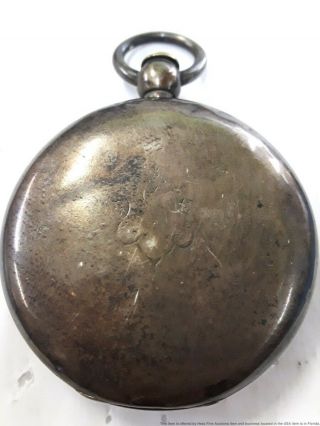 Odd Civil War Era Waltham Boston 1857 Coin Silver Key Wind 22734 Pocket Watch