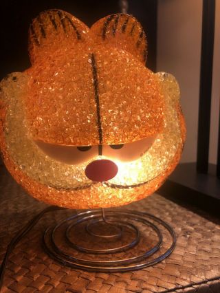 Vintage Garfield Orange Cat Eva Lamp Very Rare