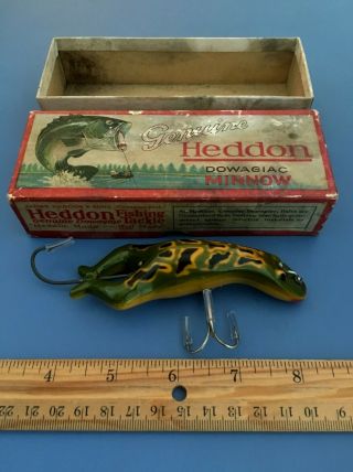 Heddon Dowagiac Luny Frog (marked Box) Vintage Fishing Lures Cdtn
