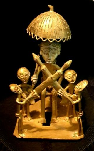 Antique Big African Bronze Brass Akan Ashanti Gold Weight Figure