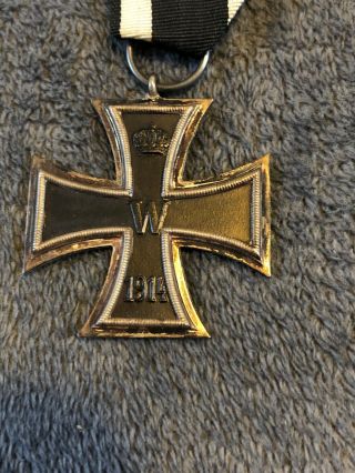 WW1 German Iron Cross 2nd Class (1914) w/Ring & Full Ribbon 1.  75 X 1.  75 2