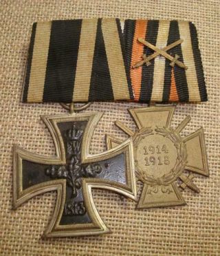 Wwi German Two Place Medal Bar