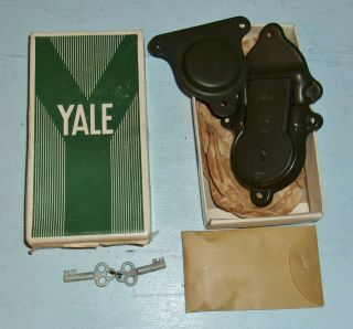 Vintage Nos Yale & Towne Trunk Locker Lock Complete Box Military Contract 1943