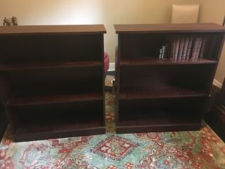 2 Bookcases By E.  A.  Clore Sons,  Inc.  Manufacturers Of Fine Furniture Handcrafted