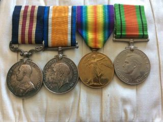 British Ww1 Military Medal Group To Rga 100th Bde Heavy Artillery Palestine