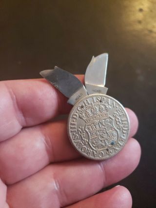 Vintage Coin Pocket Knife Inoxid Spanish Made