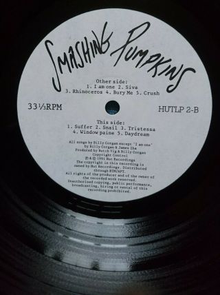 Smashing Pumpkins,  Gish,  Uk Vinyl 1st Press,  Hut Records,  Mint/unplayed,  Grade A