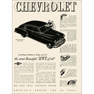 1949 Chevrolet: Most Buy Of All Vintage Print Ad