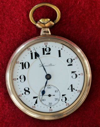 1918 Hamilton 992 21 Jewel Size 16 Railroad Pocket Watch,  Not Running For Repair