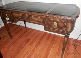 Italian Maggiolini Style Vintage Leather Top Writing Desk From Barker Brothers