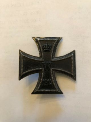 German World War 1 Iron Cross Of The 1st Class Pin