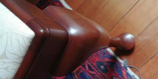 Henkel Harris Mahogany Queen Anne Williamsburg Foot Stool Bench Chair Seat 2