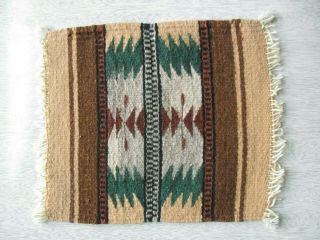 Small Vintage Colorful Southwest Navajo Indian Style Textile Rug Or Wall Hanging