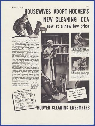 Vintage 1937 Hoover Vacuum Cleaner Model 25 One Fifty 300 Print Ad 30 