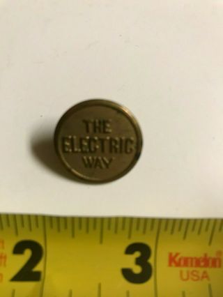 The Electric Way Brass Button