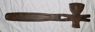 Vintage Hand Crate / Box Axe Hatchet Stamped " Clark Bars Are Great " Antique Tool