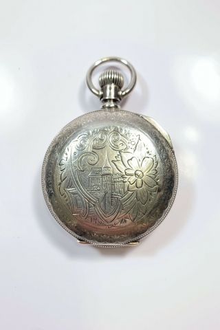 Antique Coin Silver Pocket Watch American Waltham Watch Co Double Hunter 1891