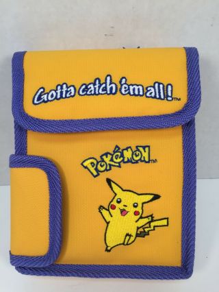 Gameboy Pokemon Bag Case Soft Carrying Travel Yellow Purple Pikachu Vintage