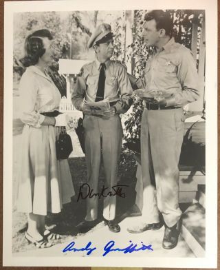 Andy Griffith Don Knotts Authentic Hand Signed 8x10 Photo The Andy Griffith Show