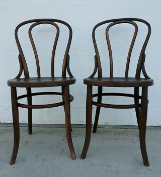 Match Pair Antique Thonet Bent Wood Chairs