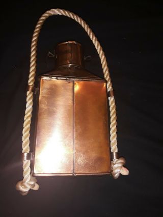 Vintage Copper and Brass Tung Woo Masthead Ship ' s Oil Lamp Lantern 3