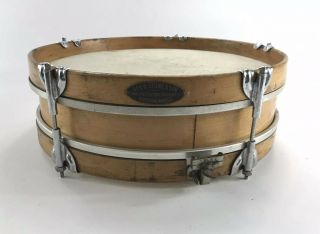 Antique George Stone & Son Snare Drum Boston Massachusetts Wood Instrument Vtg