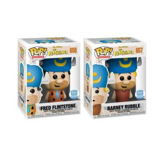 Funko Pop Animation Fred Flintstone Barney Rubble 2 Pack Shop Exclusive