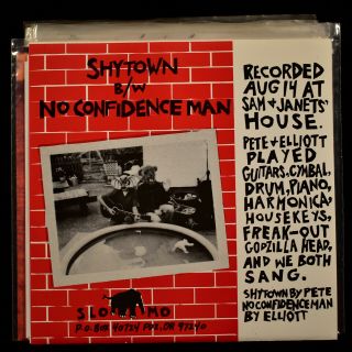 Elliott Smith/Pete Krebs - Shytown b/w No Confidence Man/1st press SLO - MO 1994/NM 2