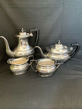 Vintage Sheffield Silver Plated Coffee/tea Set Made In England